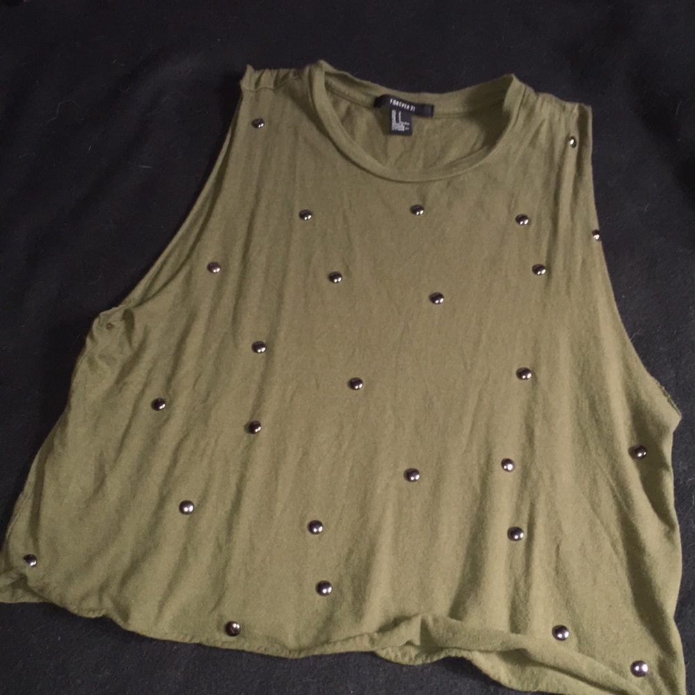 Studded Army Green Tank